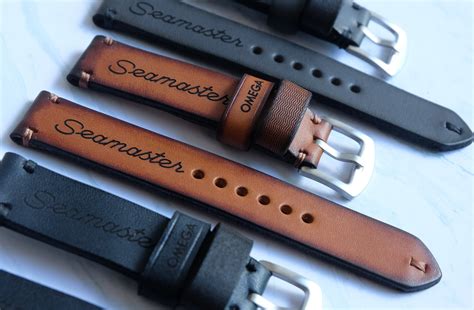 omega seamaster leather watch strap|replacement omega watch straps.